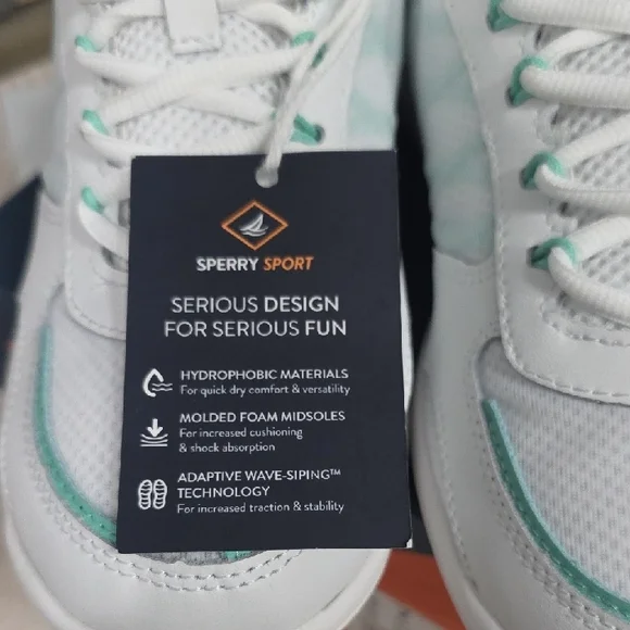 Sperry Harbormaster 2.0 White and Mint Sneakers - Picture 11 of 12